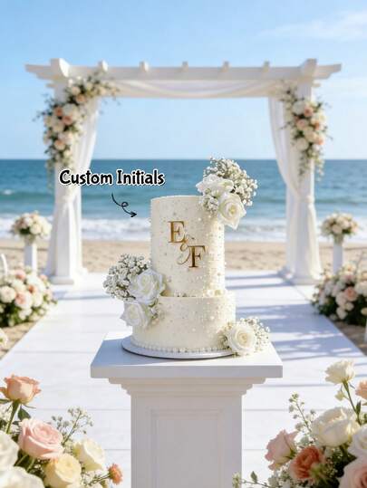 1 szt. spersonalizowana ozdoba na tort z literą, spersonalizowana akrylowa dekoracja tortu z pojedynczą literą, elegancka dekoracja tortu weselnego, minimalistyczna ozdoba tortu, dekoracja na przyjęcie zaręczynowe, dekoracja tortu rocznicowego, dekoracja tortu urodzinowego, akcesoria na wesele