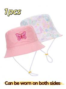 Mũ tai bèo thêu hình trái tim cầu vồng cho trẻ em, kiểu dáng tối giản, đa năng, chống nắng, thích hợp cho mùa xuân/hè. - 1PC - Xem 7