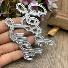 Birthday Greeting Metal Cutting Dies Set, Includes Embossed Paper Mold, Paper Cutting Mold, Scrapbooking Tools, Templates, Storage Bag And Other Craft Supplies. - Silver - View 5