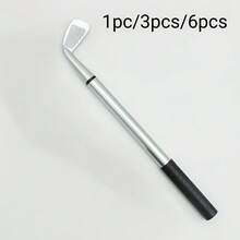 1 pieza, 3 piezas, 6 piezas, Bolígrafo de regalo creativo de golf con bolígrafo de plástico con forma de palo de golf - multicolor - Ver 1