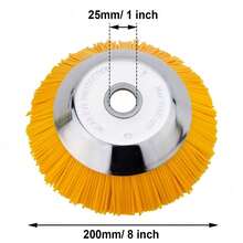 8 Inch Nylon Brushcutter Strimmer Brush Head For Moss And Path  Removal UK - A - View 5