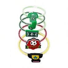 5 Peças Contas de Futebol Criativas DIY Pulseira, Presentes Periféricos da Copa do Mundo de Futebol, Acessórios de Estilo Europeu e Americano - Multicolorido - Visão 5