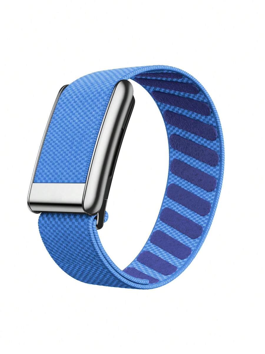 Correa de reloj SuperKnit Luxe de 5.0 - Compatible con 5.0/MG - Compatible con ECG, accesorio de rendimiento para dispositivos portátiles de salud y acondicionamiento físico - Metales premium - Azul - Ver 1
