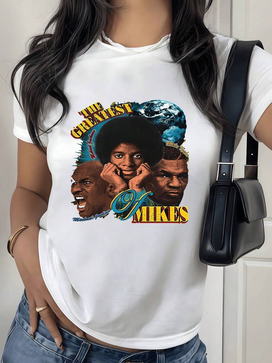 Figura artística que simboliza la fuerza del planeta y el poder interior con tonos azules y letras doradas que evocan energía positiva camiseta de mujer clásica 220g moderna para uso diario - Blanco - Ver 1
