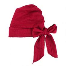 Pleated Headband Hat With Ribbon, Headband Hat, Hair Wrap Hat - One Size Fits All - View 9