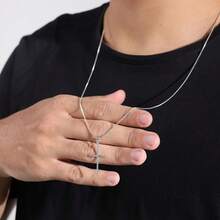 Venetian Chain V12 925 Silver Plated Women's Men's Necklace 45cm 50cm 60cm 70cm 80cm - 銀色 - 查看 5
