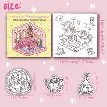 6件組 DIY 美感角落著色貼紙,4款戶外場景紓壓手工套件,適合兒童與青少年的繪畫材料,開學禮物 - 彩色 - 查看 4