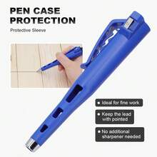 Bút chì chuyên dụng đầu dài 2.8mm dùng trong chế biến gỗ, làm từ ruột chì than đen, bền và khó bị gãy, có tích hợp gọt bút chì, thích hợp để đánh dấu dụng cụ tại công trường xây dựng (1 bút + 1 hộp ruột chì). - Bộ - Xem 2