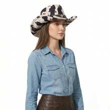 Bohemian Polyester Western Style Soft Felt Hat - Cow Head Brand Cow Hat - View 4