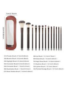 Bộ cọ trang điểm 10/13 món, cọ vát/tròn, cọ nền, cọ tạo khối, cọ tán màu, cọ kẻ lông mày, cọ phấn mắt, cọ che khuyết điểm, cọ trang điểm đa năng, thích hợp cho kem nền dạng lỏng, phấn phủ, kem che khuyết điểm, phấn má hồng, v.v. (Màu nâu), Bộ cọ trang điểm, Bộ cọ trang điểm, Bộ cọ trang điểm, Bộ cọ trang điểm hoàn chỉnh, Bộ cọ trang điểm, Bộ cọ trang điểm đầy đủ, Bộ cọ trang điểm, Bộ cọ trang điểm, Bộ quà tặng trang điểm - màu nâu - Xem 10