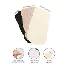 10pcs Disposable Non-Woven Breast Petals, Black Gourd Shaped Non-Woven Bust Pads | Strapless, Self-Adhesive, Skin-Friendly, Invisible, Comfortable, Anti-Sagging, Anti-Bulge - 多色的 - 查看 2