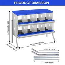 Egg Handling Supplies - Blue 8-compartment Compartment - With Support Frame - View 2