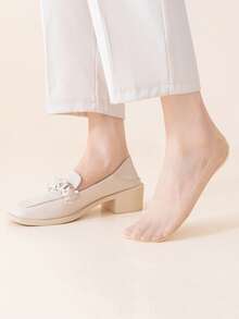 5 Pairs Women's Breathable Silicone Non-Slip Ultra-Thin Elastic Ice Silk Low-Cut Invisible Socks, High Quality, Spring/Summer - Multicolor - View 5