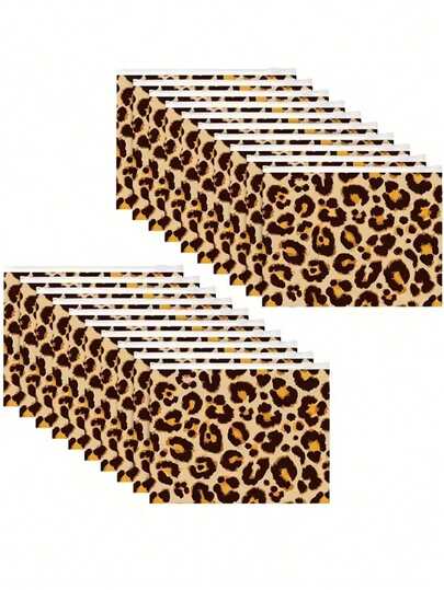 20 chiếc túi đựng mỹ phẩm EVA in họa tiết da báo, túi du lịch, túi đựng đồ vệ sinh cá nhân chống thấm nước, túi trang điểm mini, hộp đựng di động có khóa kéo, phù hợp cho phụ nữ và bé gái, cũng có thể dùng làm túi đựng đồ dùng học tập.