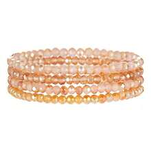 4-Piece Beaded Bohemian Elastic Bracelet, Colorful Stackable Crystal Bead Bracelet, Fashion Jewelry, Mother's Day Gift (Women's) - Multicolor - View 10