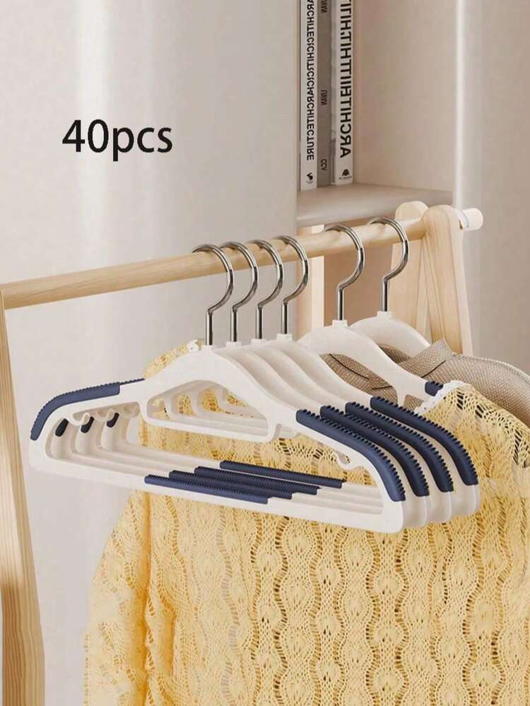 10pcs Non-Slip Clothes Hangers, Heavy Duty Durable Hangers For Home Clothing Drying And Storage Organization, Suitable For Bedroom, Bathroom, Household - Multicolor - View 28