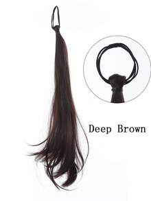 18-Inch High Ponytail Wig With Elastic Band, Real Hair Quality, Curly Ponytail Wig, Natural Fluffy, Easy To Style, Suitable For Daily Wear Hair Rubber Bands Scrunchies Hair Rope Elastic Hair Tie Beauty Home Hair Accessories - Multicolor - View 15