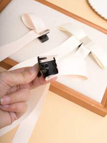 1个女士新款磁性蝴蝶结发夹，可拆卸发饰，甜美可爱风格，适合半扎发、日常休闲、购物、派对、约会等场合，夏季沙滩抓夹度假发夹 - 彩色 - 查看 9