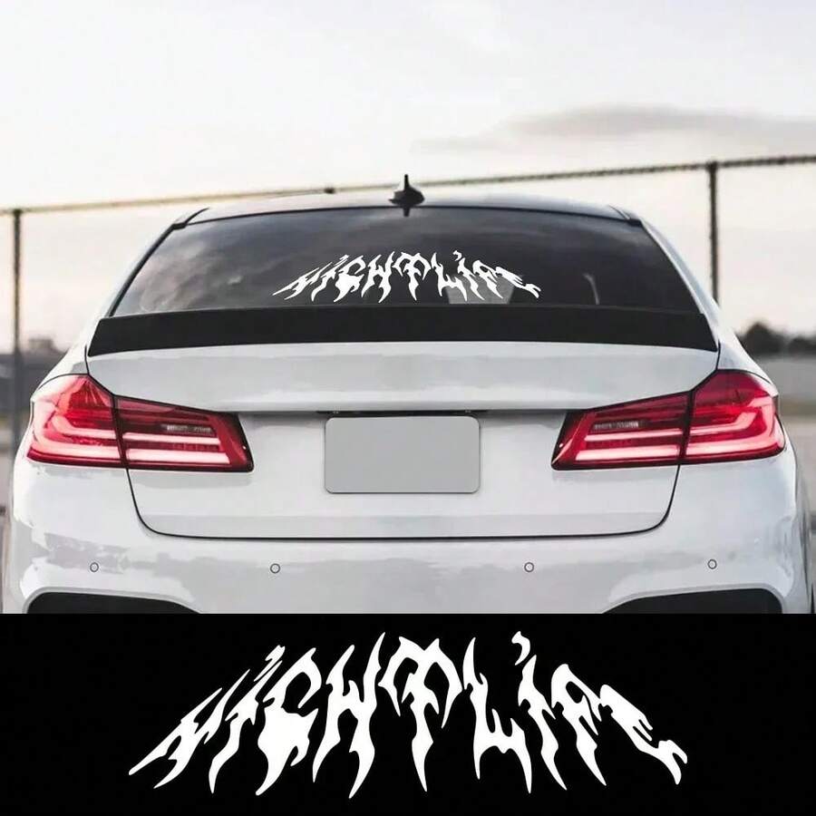 Car Rear Windshield Sticker Waterproof Nightlife Decor Decal Vinyl Decoration Universal For Audi Opel Seat VW Peugeot - Car Sticker - View 1