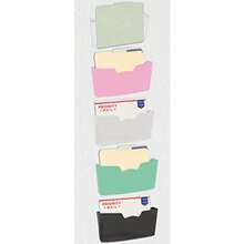 Simple Houseware - Soporte de pared para colgar archivos 5 paquetes varios colores - Surtido  paquete de 5 - Ver 3