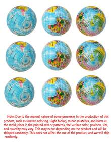 1包（1/3/5/10个）蓝色星球挤压球 - 柔软海绵放松小礼物，适合地球日派对礼品、嘉年华奖品和礼物，缓解工作和学习压力的小礼物 - 彩色 - 查看 4