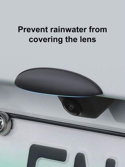 1 chiếc ốp che mưa camera lùi bằng silicon - Dày và rộng hơn, thiết kế hình tam giác, bề mặt mờ, phụ kiện chống thấm nước mọi thời tiết, tăng cường khả năng quan sát trong mưa, phù hợp với mọi loại xe, không cần lắp đặt.