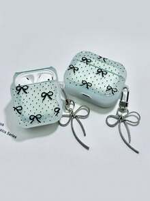 1个粉色蝴蝶结透明TPU耳机保护套，兼容苹果1/2/3、Pro/Pro2保护套 - 彩色 - 查看 4