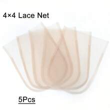 5 miếng ren trong suốt 2*6/4x4/13*4, đế lưới ren Thụy Sĩ cho tóc giả, phụ kiện làm tóc giả - Xem 14