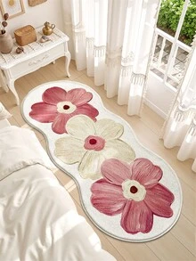 DAJIANG 1PC Floral Asymmetrical Area Rug,Multi-Color Soft Cream Style Carpet,Suitable Bathroom, Kitchen,Outdoor, Indoor, Runner Corridor, Bedroom, Living Room, Beside Throw Rugs Machine Washable Rug, Easy Clean Entryway Mat, Anti-Slip Backing Rugs For Bedroom Decor, Decoration Festival Bathroom Decor Decorative Rugs Bathroom Accessories Essentials Room Decor Set Outdoor Decor Rug Mat Carpet - Multicolor - View 4