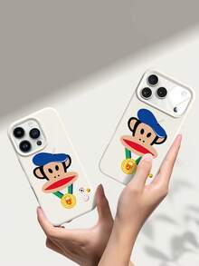 官方授权 Paul Frank 液态硅胶手机壳，卡通猴子全包设计，防震保护摄像头，兼容 13/14/15/16/17 Pro Max - 彩色 - 查看 5