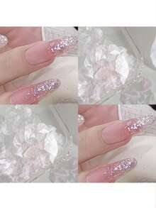 1 paquete de escamas de concha natural ultrafinas y escamas de mica, decoraciones de arte de uñas, accesorios de uñas DIY coreanos - Multicolor - Ver 9