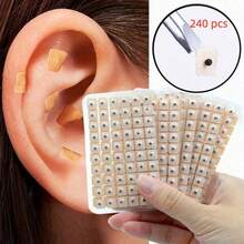 60/180/240pcs Ear Acupressure Stickers, Massage Seed Stickers For Relaxation And Acupoint Massage - Multicolor - View 8