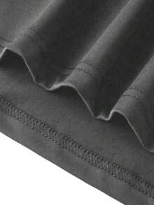 Áo thun nữ dáng rộng cổ tròn tay ngắn in hình trái tim, chữ cái và hoạt hình, thích hợp cho mùa xuân/hè. - Màu xám đen - Xem 9