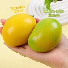 1个芒果造型挤压玩具，变色减压慢回弹挤压玩具，水果挤压玩具，减压挤压玩具，恶作剧玩具，装饰品，质地柔软，粘性好，趣味十足，节日理想礼物，焦虑时挤压即可缓解压力 - 彩色 - 查看 3