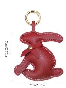 Creative Animal Bunny Bag Charm, Simple Car Key Pendant, Cute Rabbit Phone Case Accessory, Exquisite Small Gift, Birthday Present - Multicolor - View 5