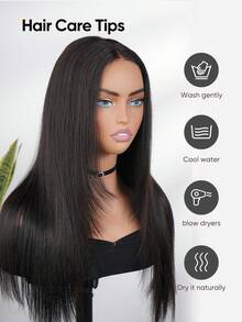 jessie's wig 预剪裁 4x4 蕾丝波浪层次剪裁无胶假发，带刘海，真人发，即戴即走，180% 密度，100% 真人发 - SNatural - 查看 10