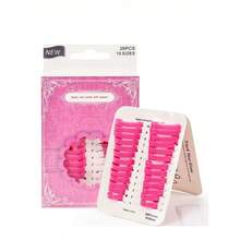 26 piezas de tiras de barrera de esmalte de uñas de plástico reutilizables, 10 tamaños, protectores de uñas curvos elegantes de color rosa, con 3 cintas adhesivas, guía de borde de uñas de fácil aplicación, adecuado para salón y manicura en casa - Multicolor - Ver 9