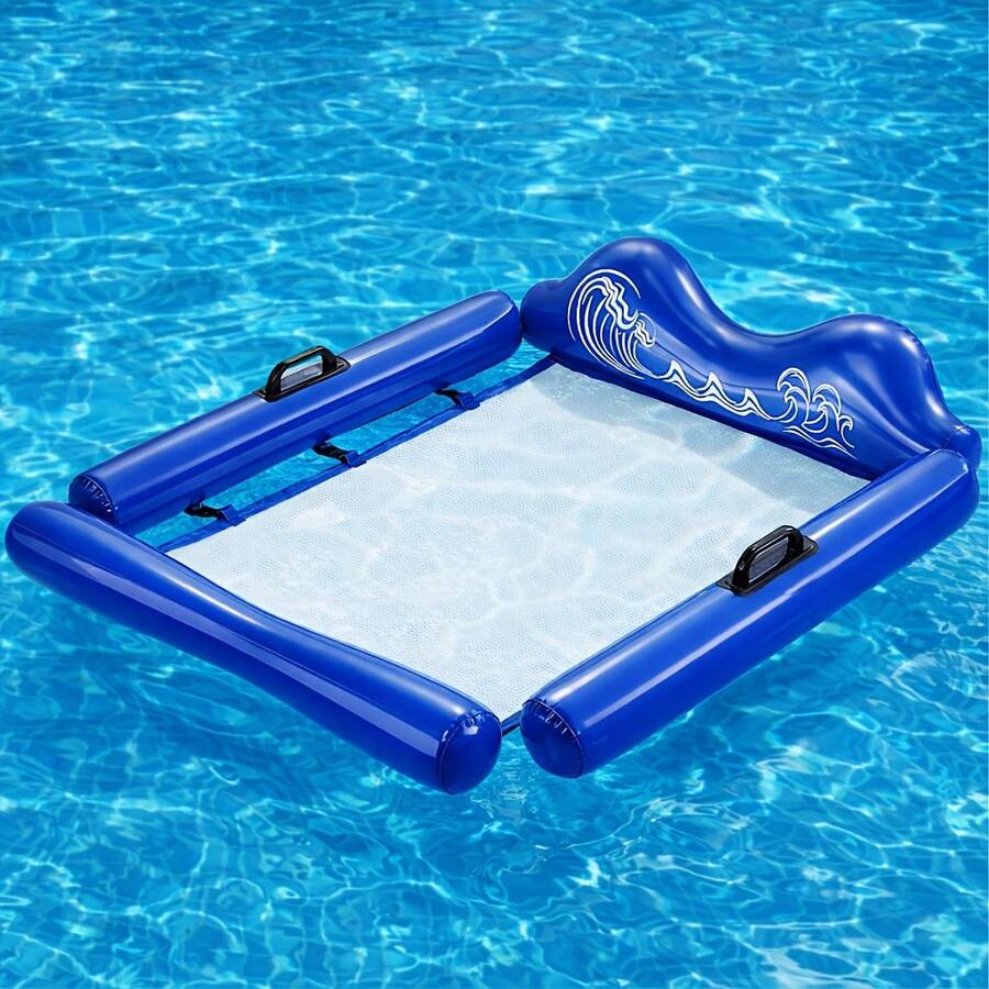 1 Removable Inflatable Water Hammock - Adult Pool Lounge Chair, Made Of PVC Material, With Vibrant Mixed Colors And A Comfortable Ergonomic Design, Suitable For Swimming And Relaxing In The Pool, Pool Inflatable, Beach Essentials, Pool Float - Multicolor - View 1
