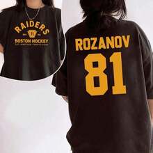 1Pcs,2026,Retro Hudson Williams Connor Storrie 2 Sides Shirt, Ilya Rozanov Shane Hollander Sweatshirt, Scott Hunter Sweater, Heated Rivalry Inspired Tee, Unisex T-Shirt For Fanssummer Tops ,Graphic Tees Women - 黑色 - 查看 2