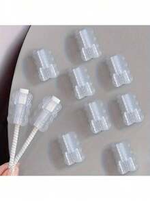 5 piezas de fundas de cable de resina ABS: Protege tus cables contra roturas y desconexiones, estilo instantáneo - multicolor - Ver 5