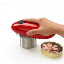 Automatic Electric Can Opener: One-Touch Cordless Kitchen Tool For Effortless Can Opening – Ideal For Disabled Hands, Home Kitchens & Camping - Red - View 7