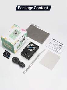 Nicamery 4400万像素全高清1080P数码相机，16倍光学变焦，双电池供电，带挂绳，是初学者的理想礼物 - 黑色 - 查看 9