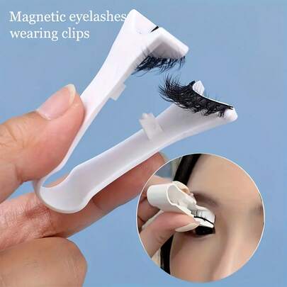 Magnetic Eyelash Curler, Convenient V-Shaped Magnetic Eyelash Curler, Easy To Use Without Battery, Suitable For Beginners