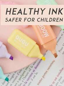 4/5/6 Colors Set Cute Mini Bear Shaped High-Gloss Macaron Color Oblique Tip Marker Pens Kindergarten School Writing Tools - Sets - View 3