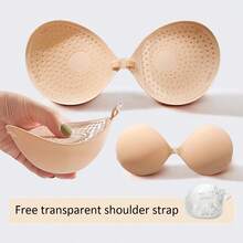 1pc 5cm Thick Seamless Waterproof Self-Adhesive Push-Up Bra, Detachable Strap Suitable For Small Bust, Backless Dress, Wedding Gown - Multicolor - View 16