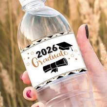20pcs/10sheets 2026 Graduation Water Bottle Labels, Graduation Water Bottle Wrapper Stickers, Congrats Grad Bottle Labels For Graduation Party Decor, Party Favor - Multicolor - View 5