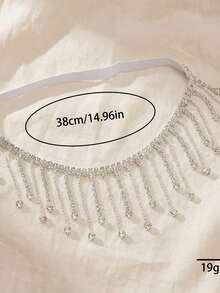 Sexy Rhinestone Tassel Leg Chain, Elastic Thigh Chain, Elegant Personalized Party Accessory, European And American Jewelry, Sexy Garter Belt, Bridal Tassel - White - View 7