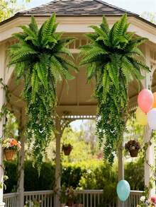 优雅仿真热带雨林蕨类植物，逼真绿色，绿叶繁茂，适合室内/室外装饰，可用于花园、露台、客厅、玄关等场所。是情人节、毕业典礼、复活节、新年、斋月、母亲节、婚礼、派对等场合的理想礼物。可自行造型，是春季室内装饰、节日装饰和室内外地面景观设计的完美之选。 - 彩色 - 查看 7