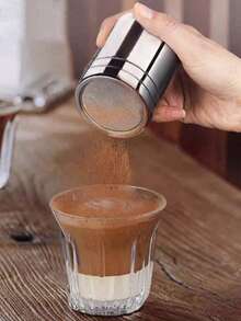 1 pieza, Espolvoreador de azúcar en polvo de acero inoxidable con tapa, botes espolvoreadores de malla fina para bicarbonato, cacao, maicena, café, harina, para uso en restaurantes - Multicolor - Ver 5