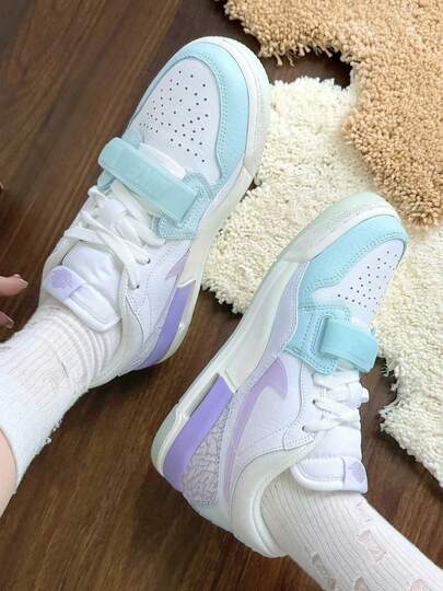 Nike JordanAir Jordan Legacy 312 皮革舒適運動休閒 低筒 GS板鞋 白藍紫 男女同款